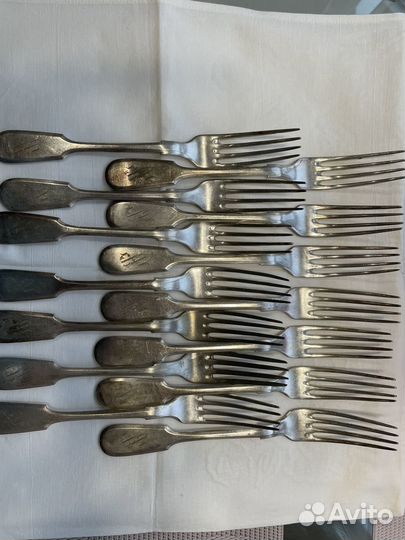 Ножи и вилки серебрение