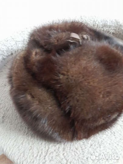 Норковая шапка мужская черная