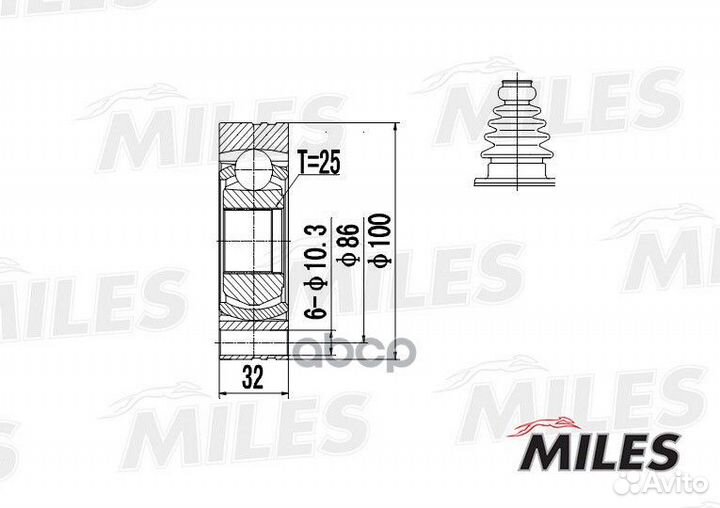 ШРУС внутренний BMW E30/34 (SKF vkja8826) GA100