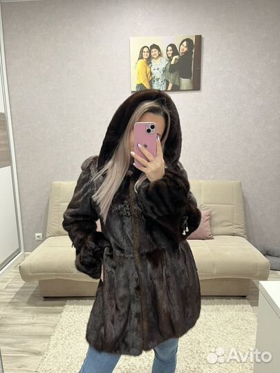 Шуба с капюшоном