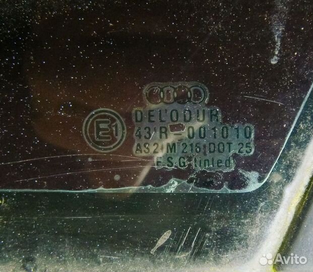 Стекло кузова заднее правое Audi 80 B3