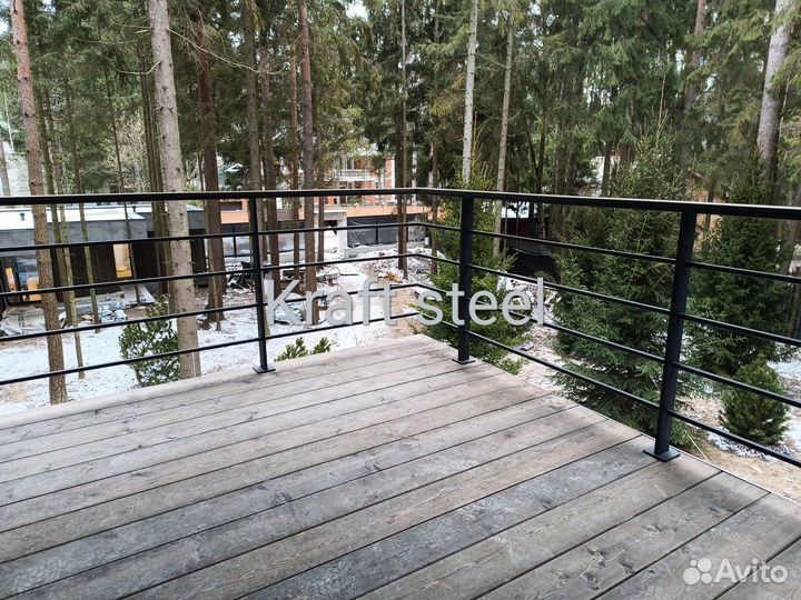 Ограждения для террасы Перила лофт