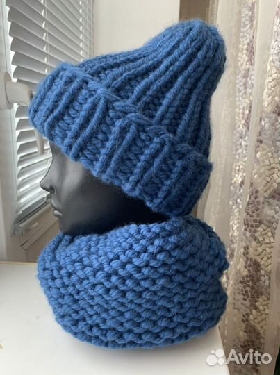 Зимняя Шапка и снуд женский (для подростка)