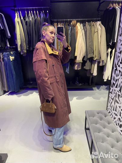 Винтажное утепленное пальто