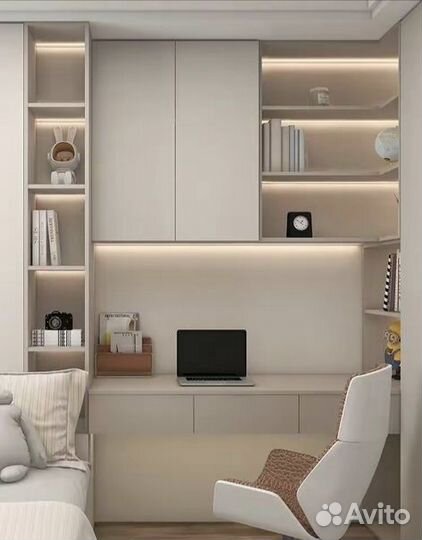 Рабочая зона со шкафом