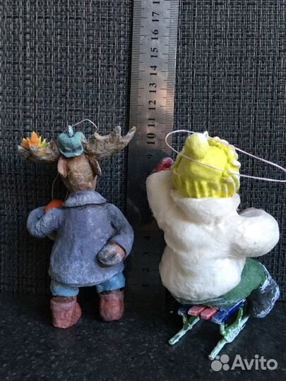 Елочные игрушки из ваты. Handmade