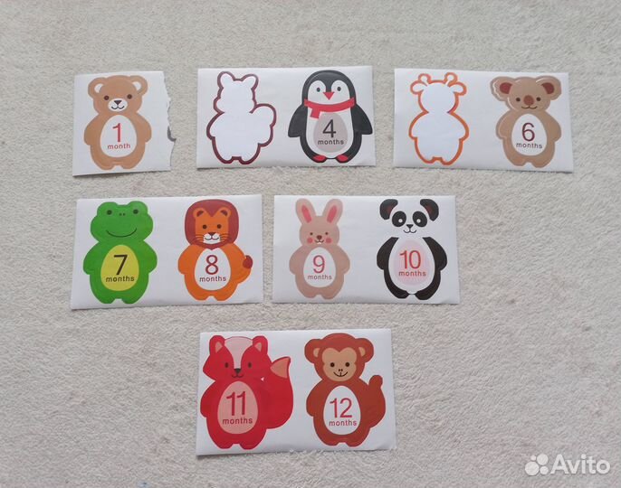 Наклейки на одежду по месяцам