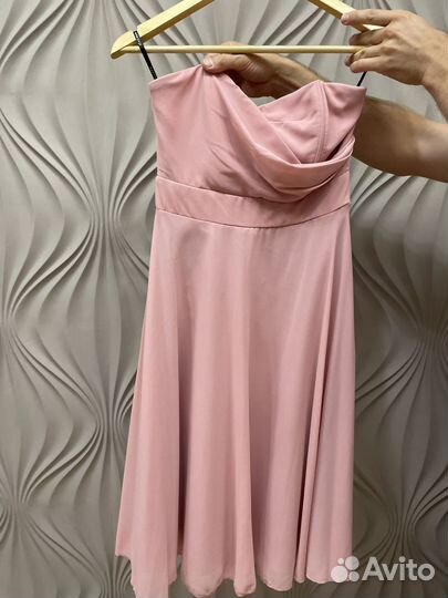 Платье бандо розовое 42-44