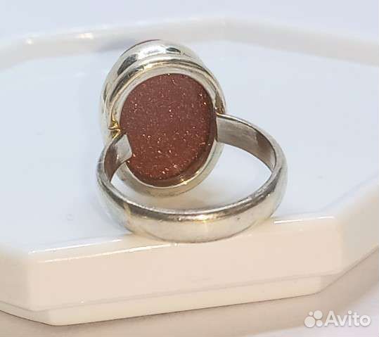 Кольцо - Авантюрин - Серебро 925 - Винтаж