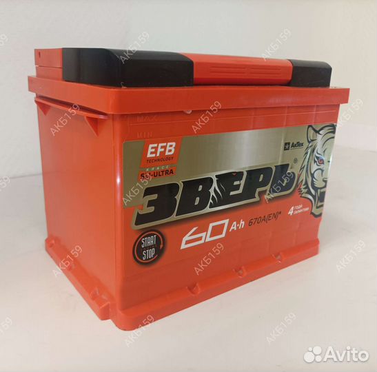 Аккумулятор Зверь EFB 60ah 670A(EN)
