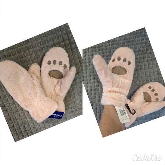 Варежки меховые женские