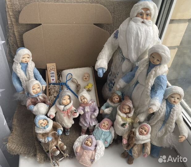 Ватные игрушки на елку, набор « Я сама«