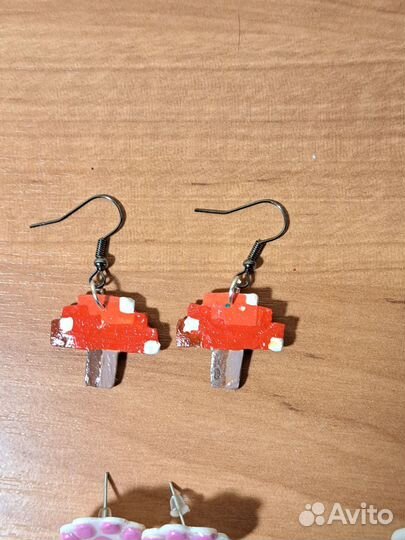 Серьги из глины