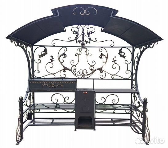 Мангал с печью под казан Вивиен