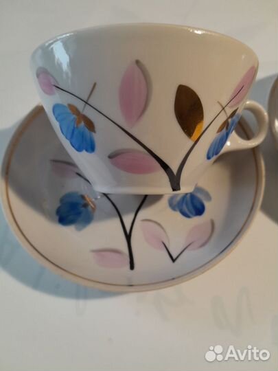 Чайные пары 1967 г СССР подснежник фарфор