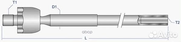 Тяга рулевая peugeot 406 лев/прав.(без наконечн