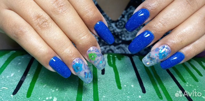 Маникюр с покрытием порошок(без лампы,дип система)