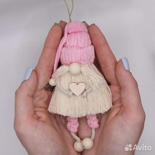 Ёлочные игрушки макраме