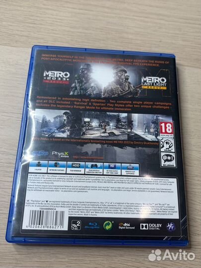 Metro redux ps4 диск