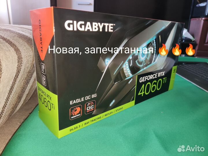 Новая Gigabyte Rtx 4060 ti Eagle OC 8gb