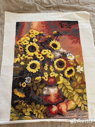 Картина вышитая крестиком ручная работа