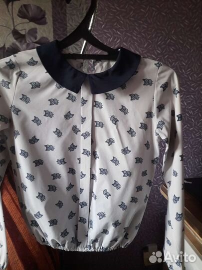 Рубашка для девочки 128.140