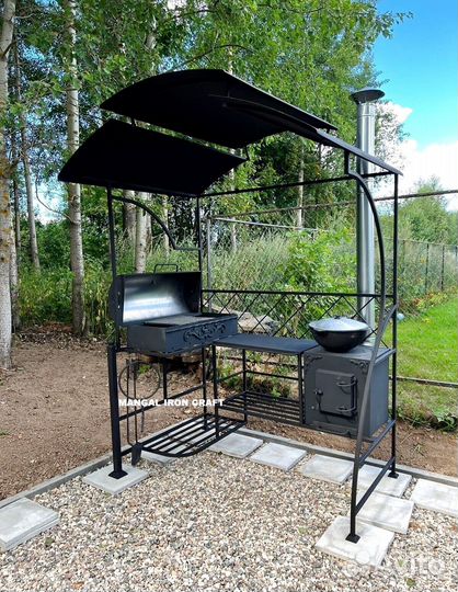 Беседка с мангалом