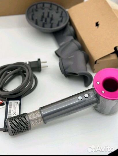 Фен Dyson 1:1 Малайзия Premium. Лазурь,Фуксия