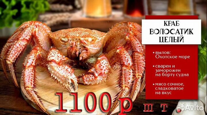 Краб волосатик