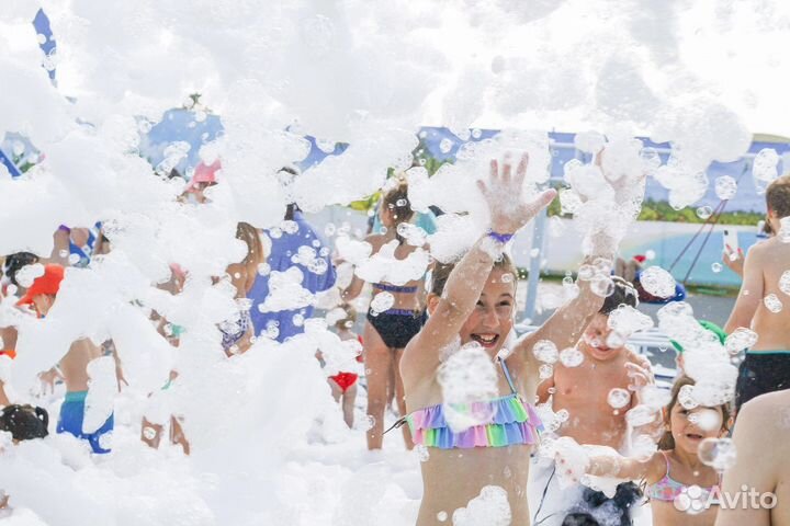 Пенное шоу Цветное Пенная вечеринка Аниматоры
