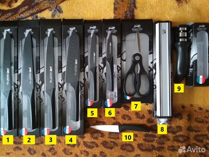 Набор ножей с подарком и ножи отдельно