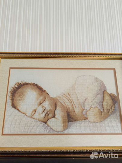 Картина вышитая крестом ручная работа