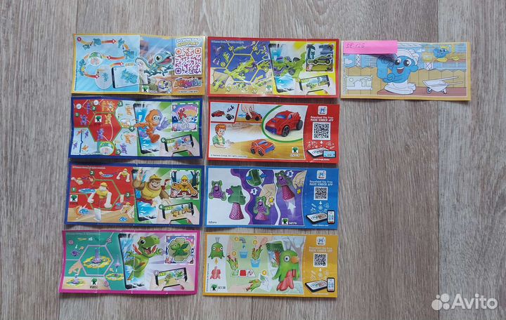 Вкладыши от киндер, чупа чупс, ландрин и др