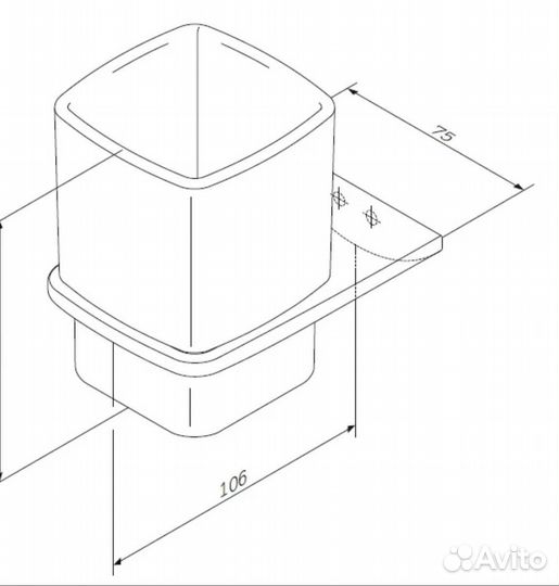 Стеклянный стакан AM.PM Inspire 2.0 A50A34300