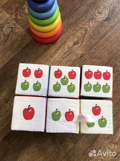 Пирамидка и мягкие кубики