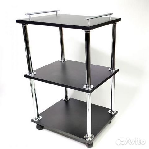 Тележка деревянная косметологическая белая