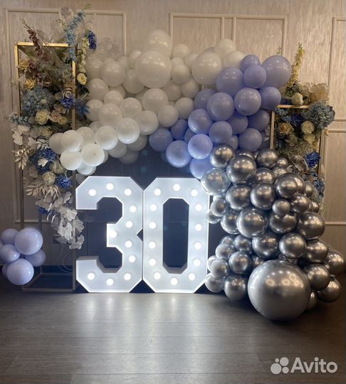 Цифры с лампочками