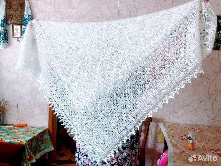 Пуховый платок (паутинка)