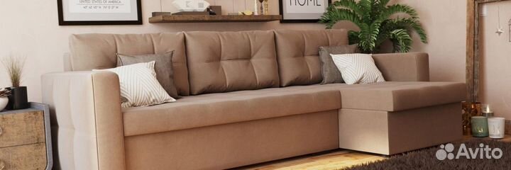 Угловой диван со спальным местом, новый от фабрики
