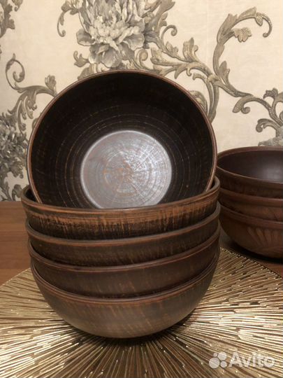 Тарелки из глины