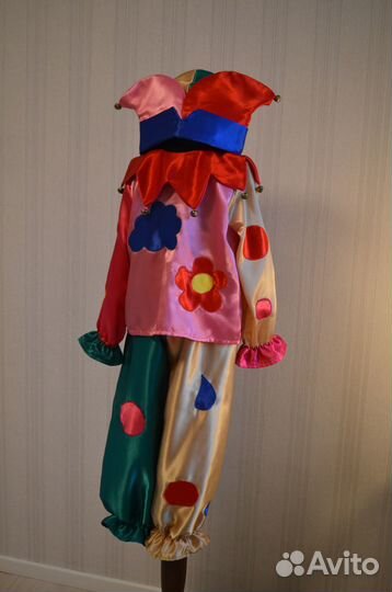 Костюм петрушка,скоморох, клоун 4-5-6-7 лет