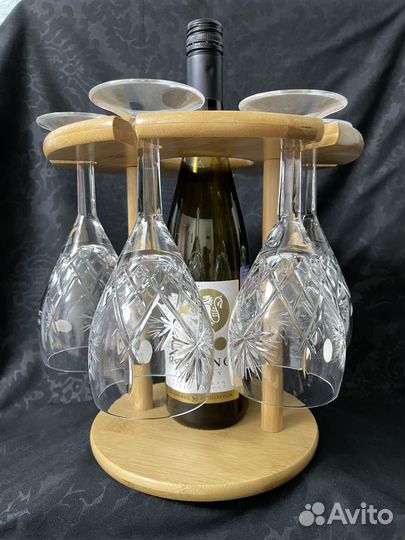 Подставка для бокалов и бутылки