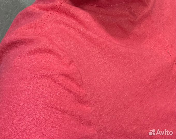 Ткань лен цвет коралловый