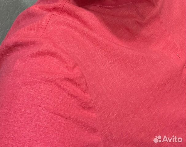 Ткань лен цвет коралловый