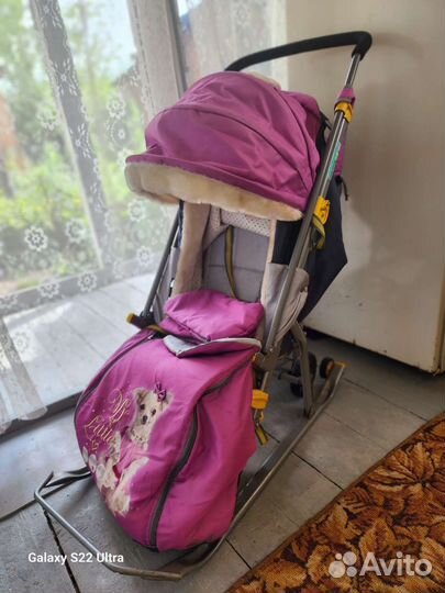 Детские санки коляска