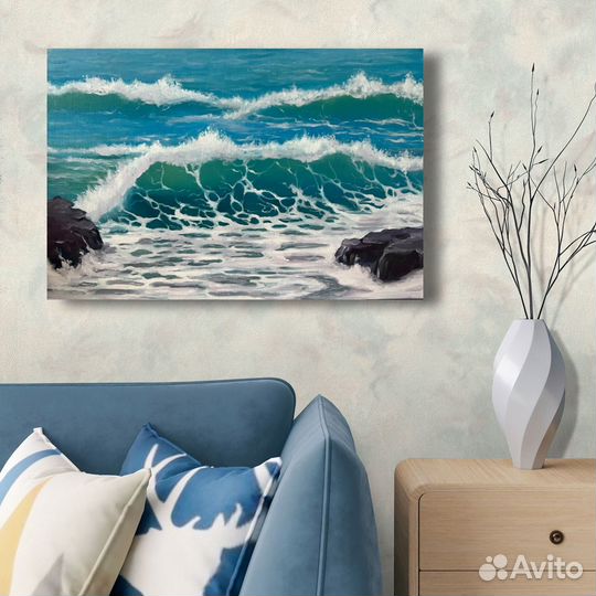 Картина маслом море