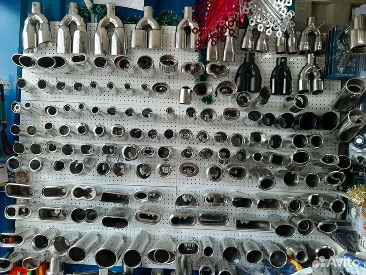 Насадка на глушитель (нержавейка) двойная скос