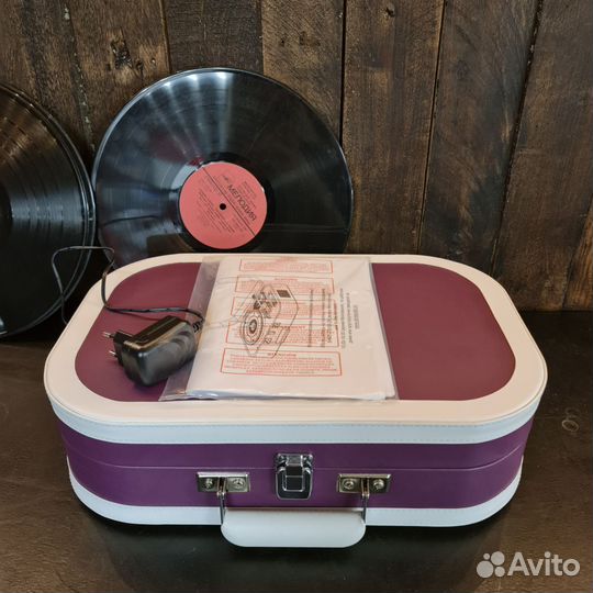 Виниловый проигрыватель alive audio vintage фиолет