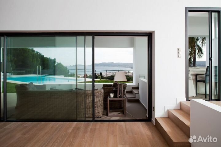 Раздвижные стеклянные перегородки