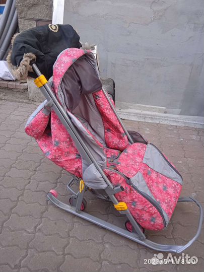 Детские санки коляска